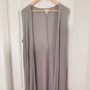 Large Joy - Lularoe - Gray Ribbed Sweater